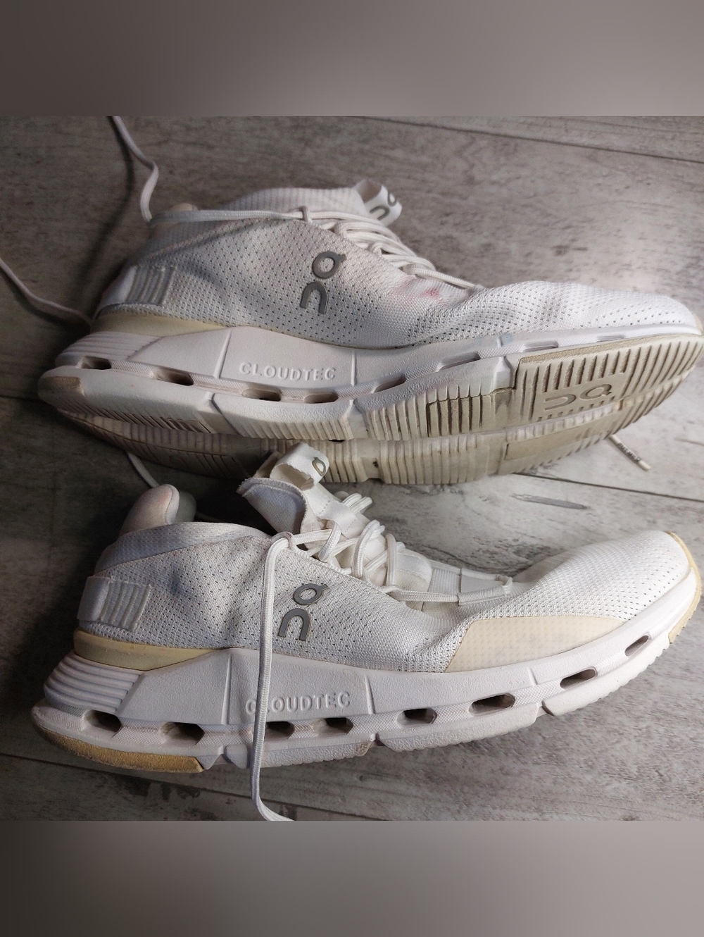 On Cloudtec White Athletic Sneakers